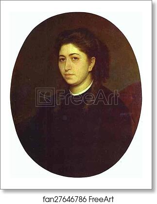 Free art print of Portrait of a Young Woman Dressed in Black Velvet by Ivan Kramskoy