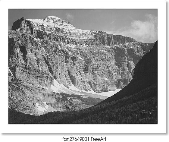 Free art print of Close in view of mountain side, "From Going-to-the-Sun Chalet, Glacier National Park," Montana. Photographs of National Parks and Monuments, compiled 1941 - 1942, documenting the period ca. 1933 - 1942. by Ansel Adams (1902-1984) Free art print of Close in view of mountain side, "From Going-to-the-Sun Chalet, Glacier National Park," Montana. Photographs of National Parks and Monuments, compiled 1941 - 1942, documenting the period ca. 1933 - 1942. by Ansel Adams (1902-1984)