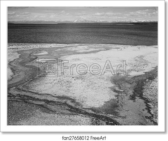 Free art print of Yellowstone Lake - Hot Springs Overflow, Yellowstone National Park, Wyoming. Photographs of National Parks and Monuments, compiled 1941 - 1942, documenting the period ca. 1933 - 1942. by Ansel Adams (1902-1984) Free art print of Yellowstone Lake - Hot Springs Overflow, Yellowstone National Park, Wyoming. Photographs of National Parks and Monuments, compiled 1941 - 1942, documenting the period ca. 1933 - 1942. by Ansel Adams (1902-1984)
