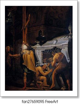 Free art print of Miravan Breaking Open the Tomb of His Ancestors by Joseph Wright Of Derby