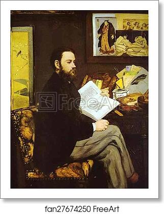 Free art print of Portrait of Emile Zola by Edouard Manet