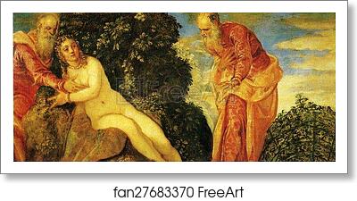 Free art print of Susanna and the Elders by Jacopo Robusti, Called Tintoretto
