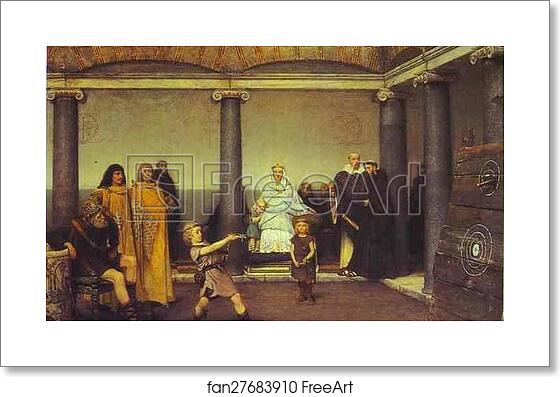 Free art print of The Education of the Children of Clovis by Sir Lawrence Alma-Tadema Free art print of The Education of the Children of Clovis by Sir Lawrence Alma-Tadema