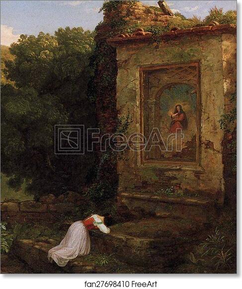 Free art print of Il Penseroso. Detail by Thomas Cole