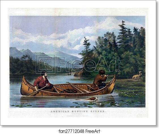 Free art print of American hunting scenes: "A good chance". by Currier & Ives Free art print of American hunting scenes: "A good chance". by Currier & Ives