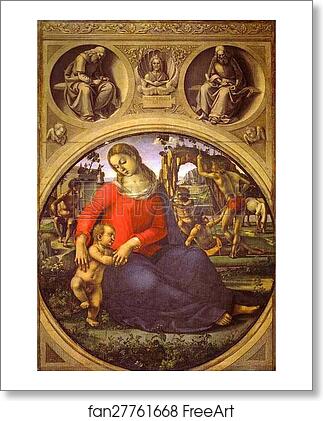 Free art print of Madonna and Child with Prophets by Luca Signorelli