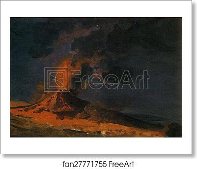 Free art print of Vesuvius in Eruption by Joseph Wright Of Derby