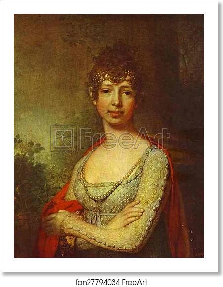 Free art print of Portrait of Grand Duchess Maria Pavlovna by Vladimir Borovikovsky