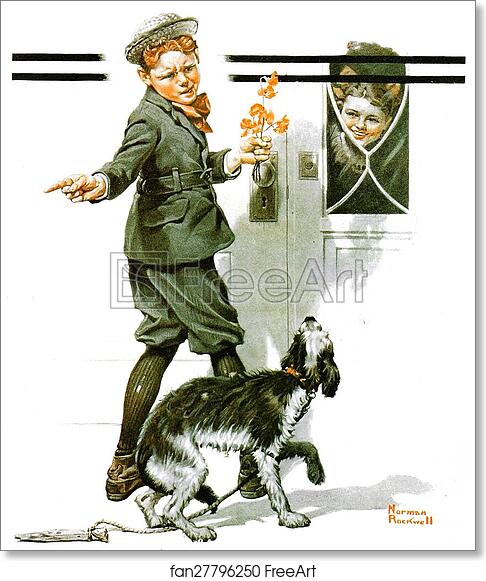 Free art print of A Dog's Day by Norman Rockwell