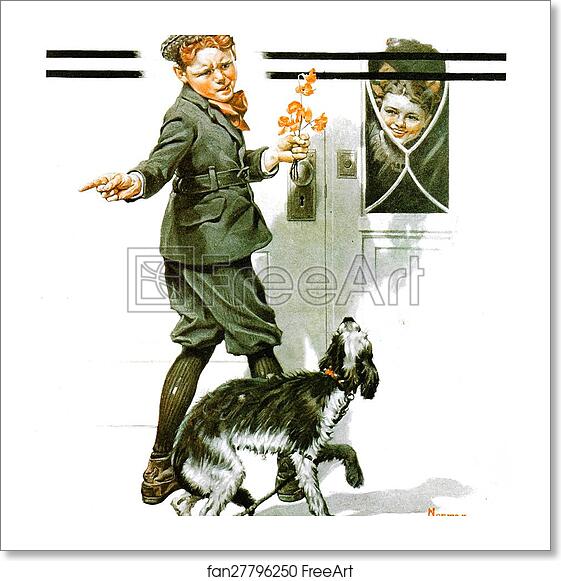 Free art print of A Dog's Day by Norman Rockwell