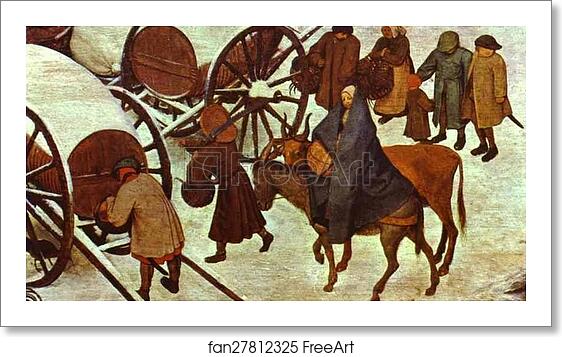 Free art print of The Numbering at Bethlehem. Detail by Pieter Bruegel The Elder Free art print of The Numbering at Bethlehem. Detail by Pieter Bruegel The Elder
