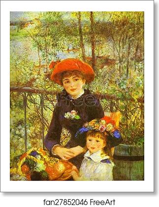 Free art print of Two Sisters (On the Terrace) by Pierre-Auguste Renoir