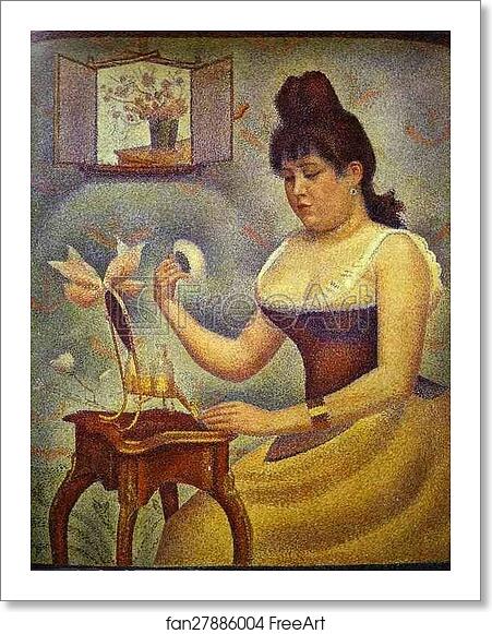 Free art print of Young Woman Powdering Herself by Georges Seurat