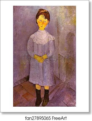 Free art print of Little Girl in Blue by Amedeo Modigliani