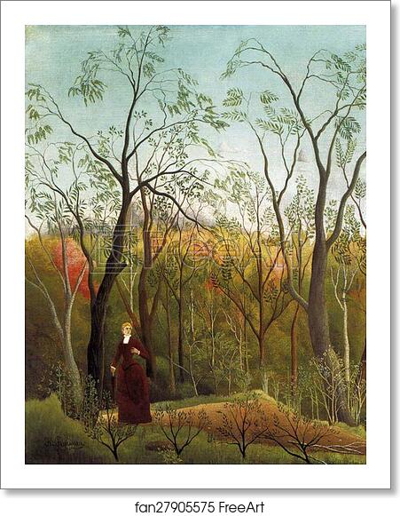 Free art print of Promenade in the Forest by Henri Rousseau