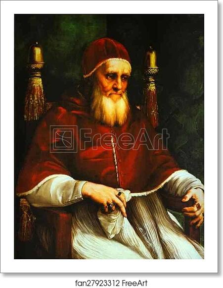 Free art print of Portrait of Pope Julius II by Raphael