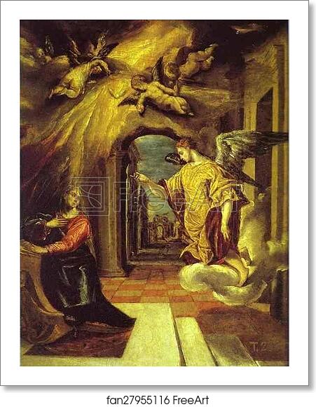 Free art print of The Annunciation by El Greco Free art print of The Annunciation by El Greco