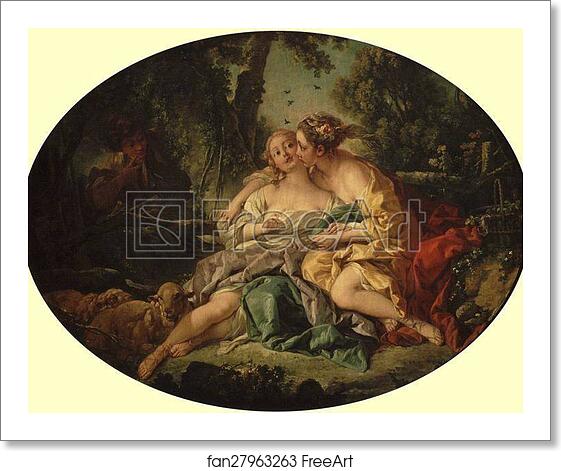 Free art print of Sylvia Cures Phyllis of a Bee-Sting by François Boucher Free art print of Sylvia Cures Phyllis of a Bee-Sting by François Boucher