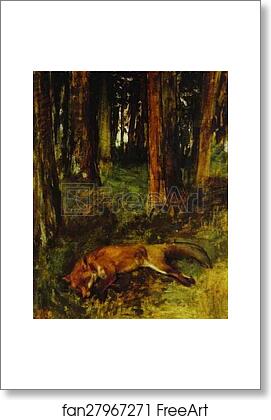 Free art print of The Dead Fox by Edgar Degas