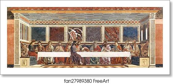 Free art print of The Last Supper by Andrea Del Castagno