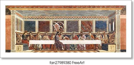 Free art print of The Last Supper by Andrea Del Castagno Free art print of The Last Supper by Andrea Del Castagno