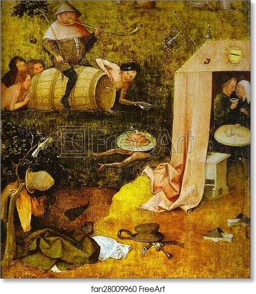 Free art print of Allegory of Gluttony and Lust by Hieronymus Bosch