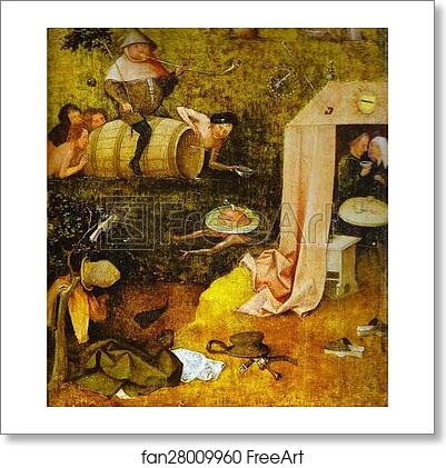 Free art print of Allegory of Gluttony and Lust by Hieronymus Bosch