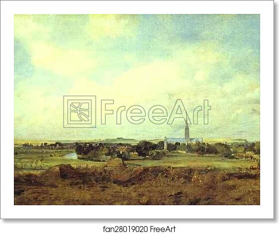 Free art print of View of Salisbury by John Constable Free art print of View of Salisbury by John Constable