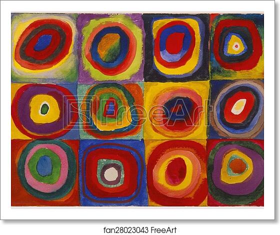 Free art print of Color Study – Squares with Concentric Circles by Wassily Kandinsky