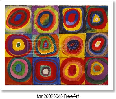Free art print of Color Study – Squares with Concentric Circles by Wassily Kandinsky Free art print of Color Study – Squares with Concentric Circles by Wassily Kandinsky