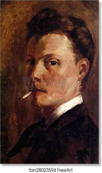 Free art print of Self-Portrait with Cigarette by Henri-Edmond Cross (Delacroix)