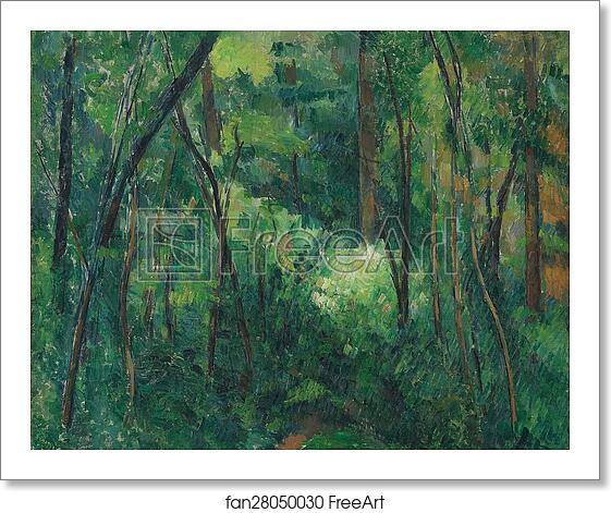 Free art print of Interior of a forest by Paul Cézanne Free art print of Interior of a forest by Paul Cézanne