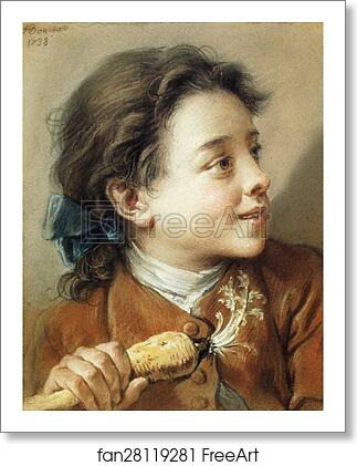 Free art print of Boy Holding a Parsnip by François Boucher