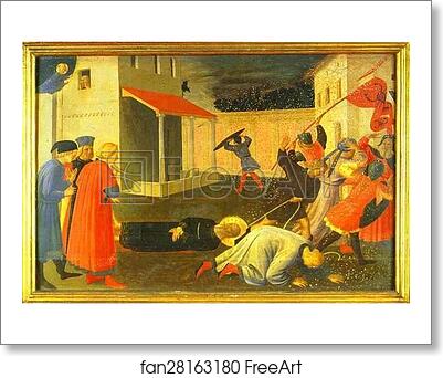 Free art print of Linaiuoli Tabernacle, predella: The Martyrdom of St. Mark by Fra Angelico