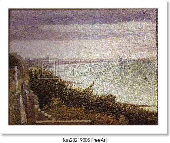 Free art print of Grandcamp, Evening by Georges Seurat Free art print of Grandcamp, Evening by Georges Seurat