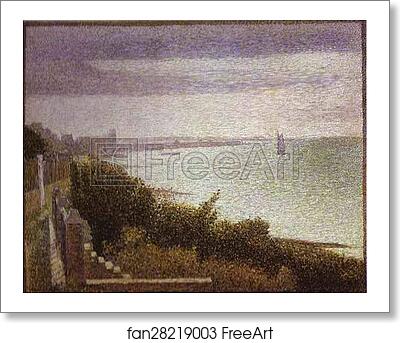 Free art print of Grandcamp, Evening by Georges Seurat