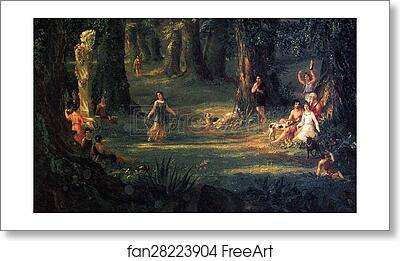 Free art print of Dream of Arcadia. Detail by Thomas Cole