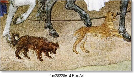 Free art print of Les trÄ�s riches heures du Duc de Berry. August. Chateau d'Etampes. Detail by Limbourg Brothers