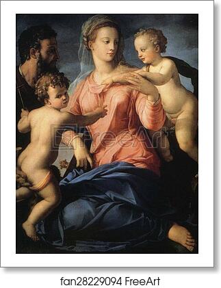 Free art print of The Madonna and Child with the Infant St.John the Baptist by Agnolo Bronzino