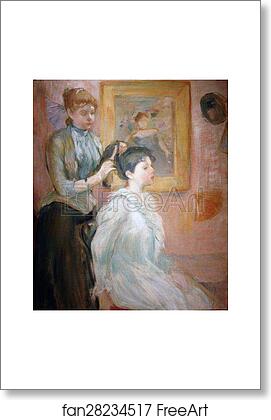 Free art print of Doing the Hair by Berthe Morisot