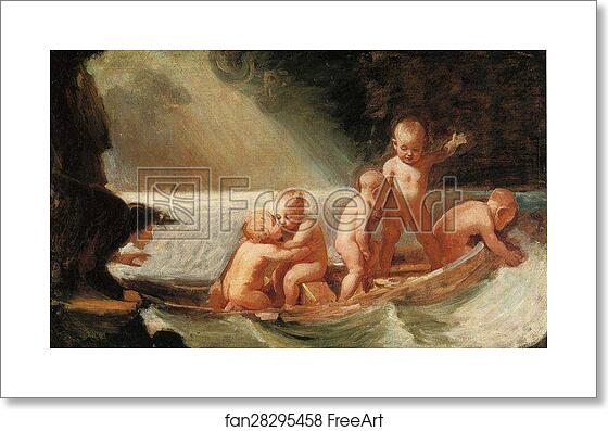 Free art print of Boys in a Boat Drifting Out to Sea by George Romney Free art print of Boys in a Boat Drifting Out to Sea by George Romney