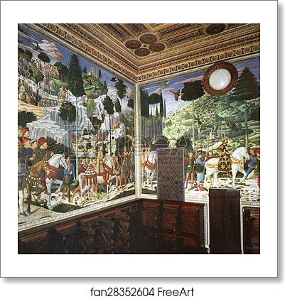 Free art print of View of the Medici chapel, cycle of frescoes by Benozzo Gozzoli