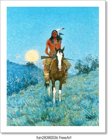 Free art print of The Outlier by Frederic Remington