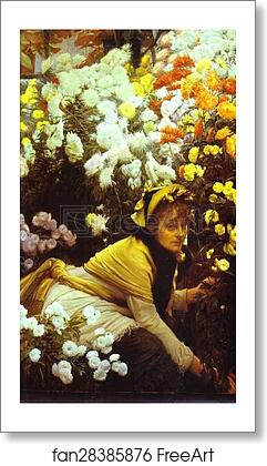 Free art print of Chrysanthemums by Jacques Joseph Tissot (A.K.A. James Tissot)