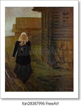 Free art print of In a Village. Going to Liturgy by Andrey Ryabushkin