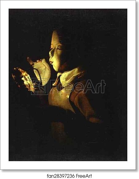 Free art print of Boy Blowing at Lamp by Georges De La Tour Free art print of Boy Blowing at Lamp by Georges De La Tour