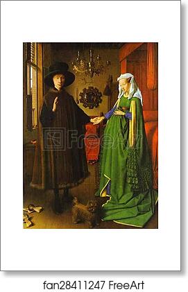 Free art print of Giovanni Arnolfini and His Wife Giovanna Cenami (The Arnolfini Marriage) by Jan Van Eyck