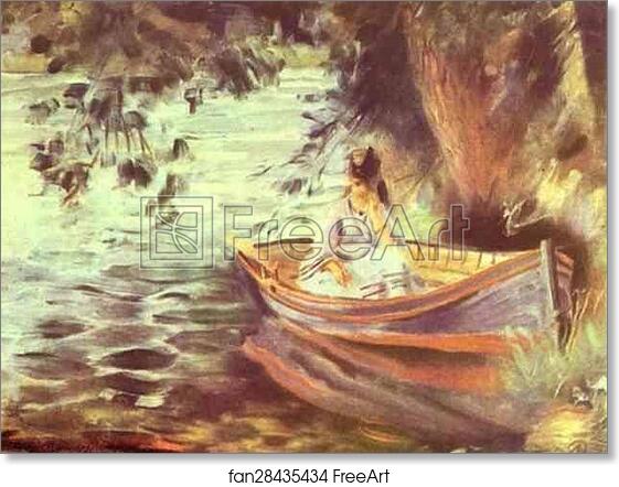 Free art print of Woman in a Boat by Pierre-Auguste Renoir