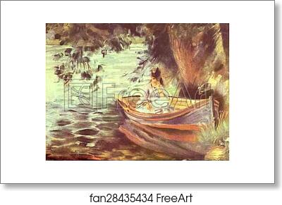 Free art print of Woman in a Boat by Pierre-Auguste Renoir