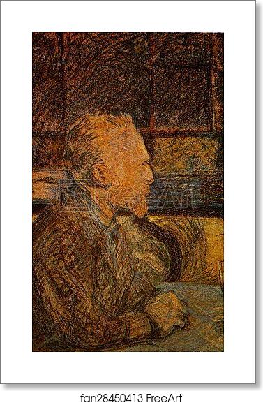 Free art print of Portrait of Vincent Van Gogh by Henri De Toulouse-Lautrec